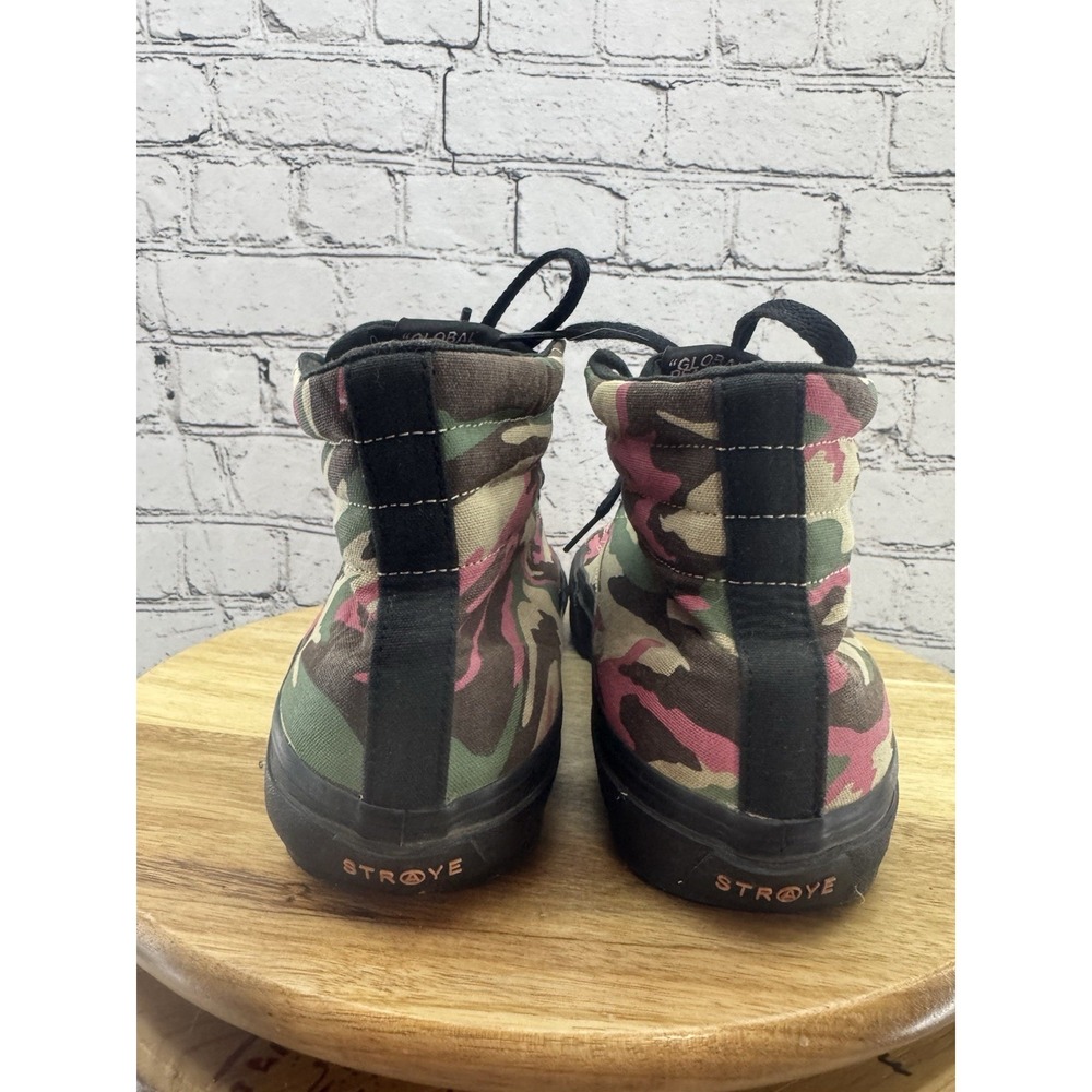 STRAYE Venice Pink‎ Green Camo High Top Skateboarding Sneakers Men's Size 9.5 - Picture 6 of 13